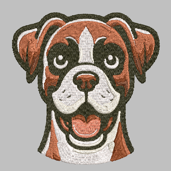 Boxer Embroidery Design