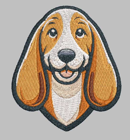 Basset Hound Embroidery Design