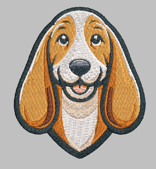 Basset Hound Embroidery Design