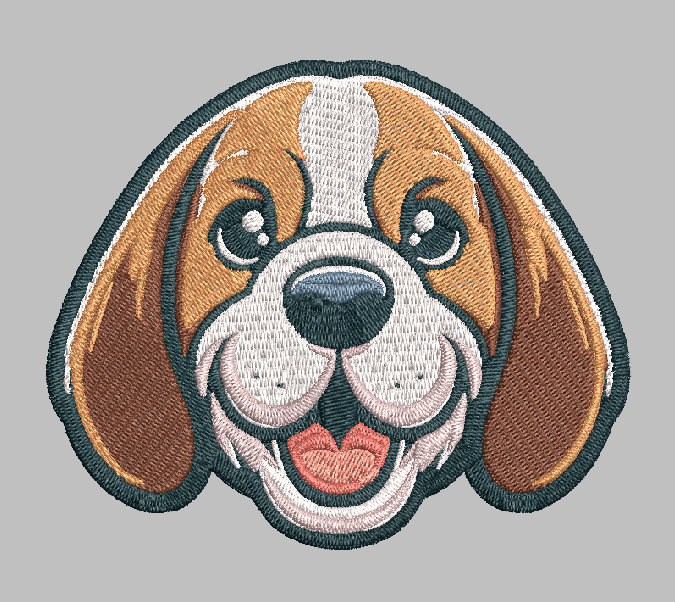 Beagle Embroidery Design