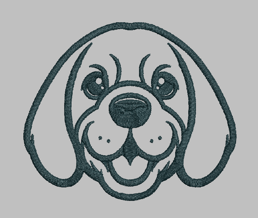 Beagle Silhouette Embroidery Design