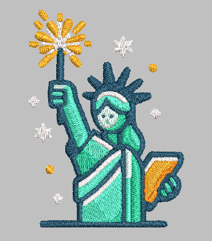 Liberty Sparkler Embroidery Design